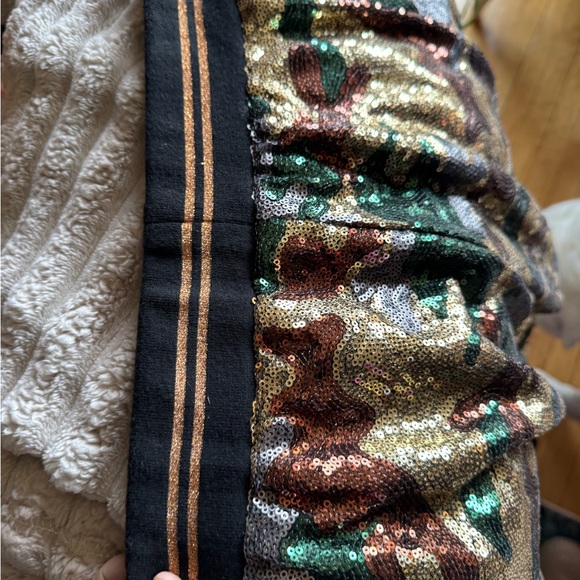 Camo Sequin Jogger Pants - Green, black and Gold - Picture 7 of 8